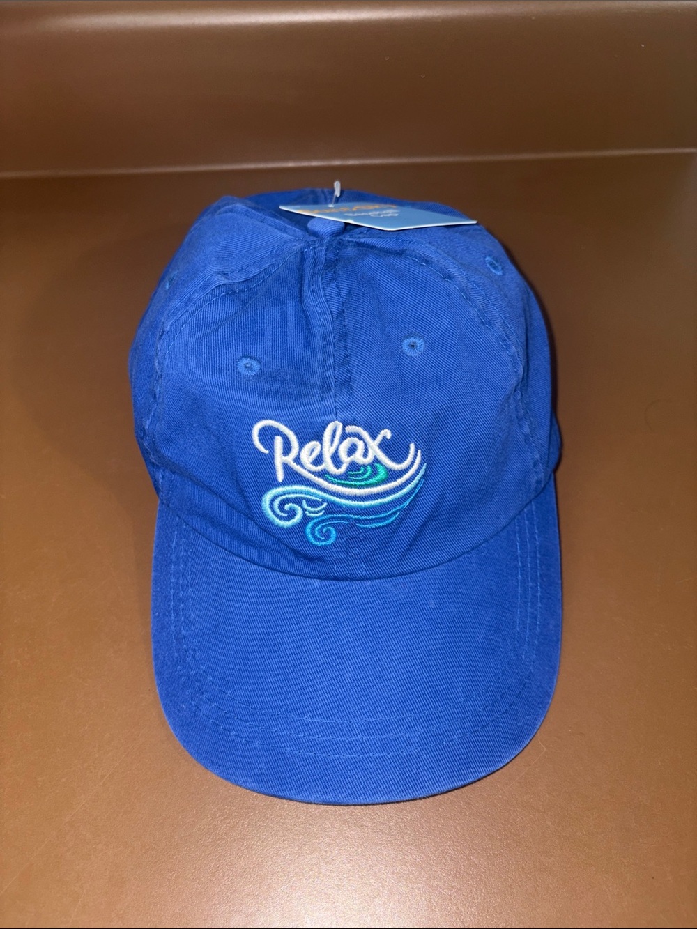 Relax Embroidered Blue Baseball Cap